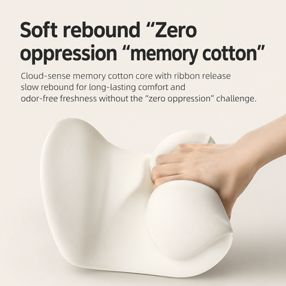 JoyRide Neck Pillow | Travel Car Pillows for Neck & Back| Ergonomic Memory Foam Support