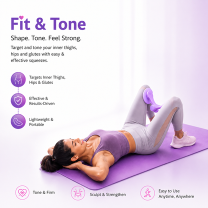Fit&Tone |Hip & Thigh Trainer Exerciser | Pelvic Muscle Trainer| Tone Lower Body at Home