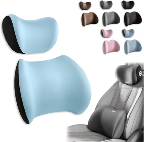 JoyRide Neck Pillow | Travel Car Pillows for Neck & Back| Ergonomic Memory Foam Support